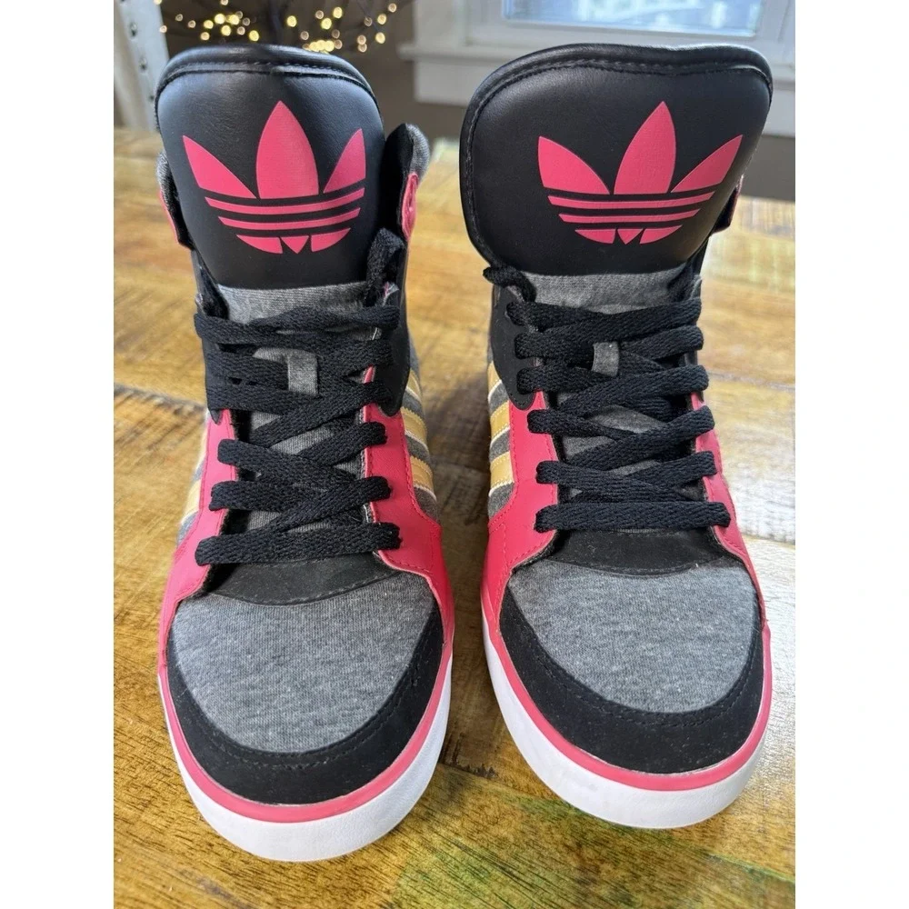 ADIDAS Women's Size 8 Amberlight High Top‎ Hip Hop Sneakers Trainer Shoes Red EC